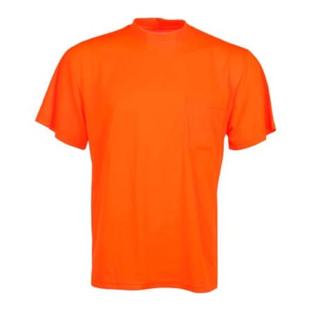 Gss Safety GSS Safety 5502 Moisture Wicking Short Sleeve Safety T-Shirt with Chest Pocket - Orange, 3XL 5502-3XL